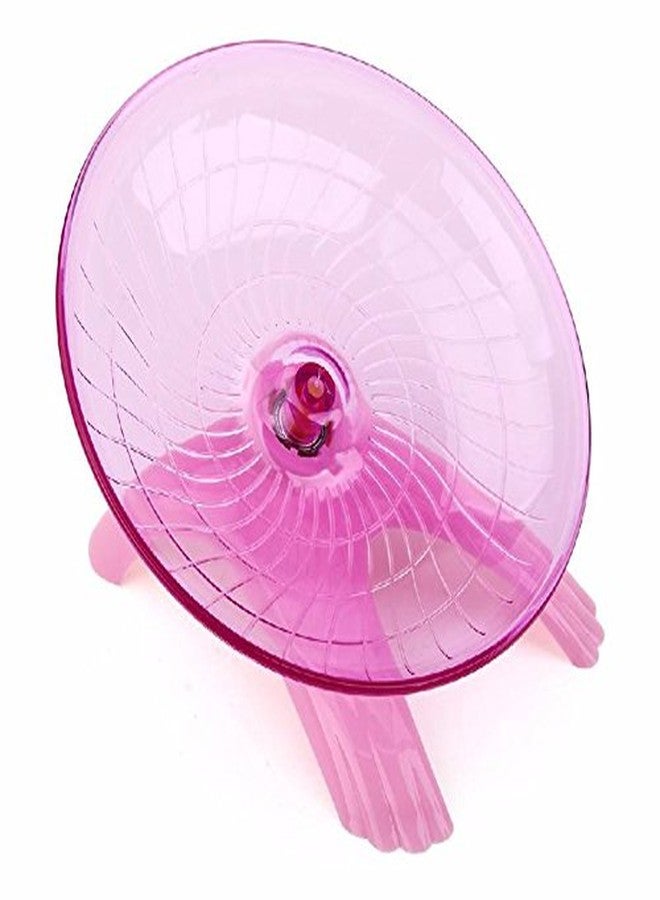 Sage Square 18cm Jumbo Silent Running Cum Jogging Cum Exercise Wheel for Hamster/Dwarf/Gerbil/Mice/Mouse (Pink) - Image 1